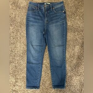Madewell Curvy High-Rise Skinny Crop Jeans in Lander Wash, Size 28